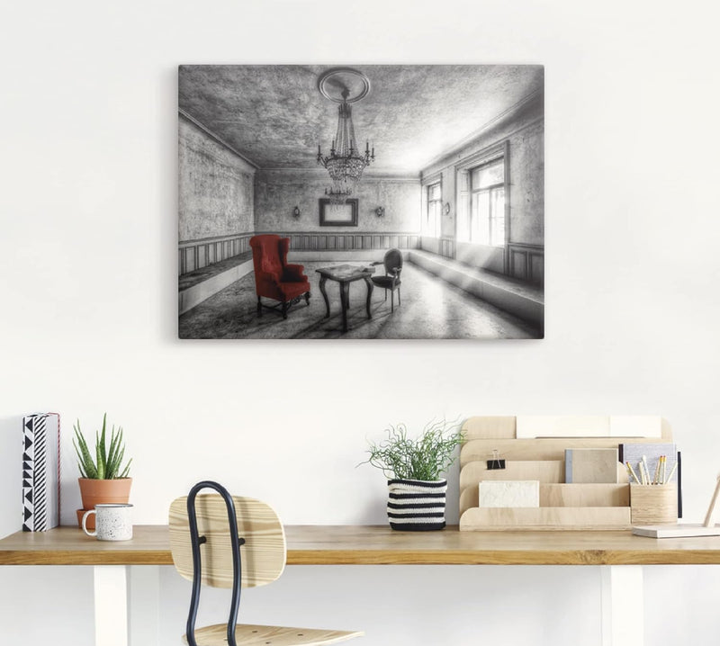 ARTland Leinwandbilder Wandbild Bild auf Leinwand 40 x 30 cm Wanddeko Architektur Lost Place Zimmer