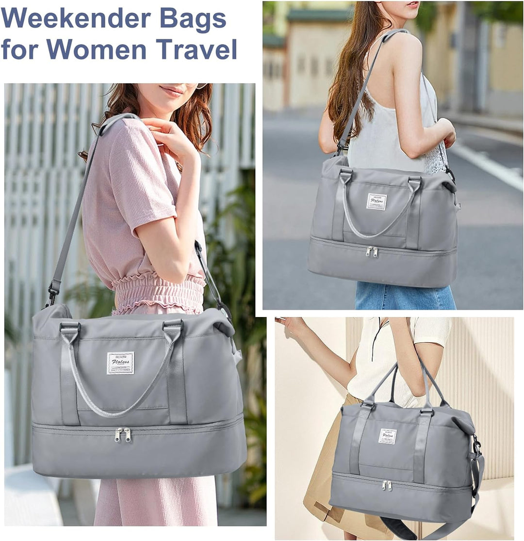 Reisetasche Damen Handgepäck Tasche Sporttasche Weekender Bag Schwimmtasche Wasserdicht Travel Bag D