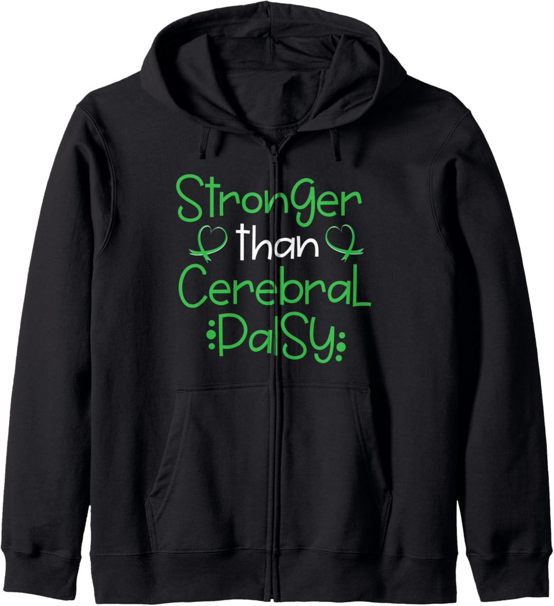 Cerebral Palsy Stronger Green Ribbon CP Awareness Kapuzenjacke
