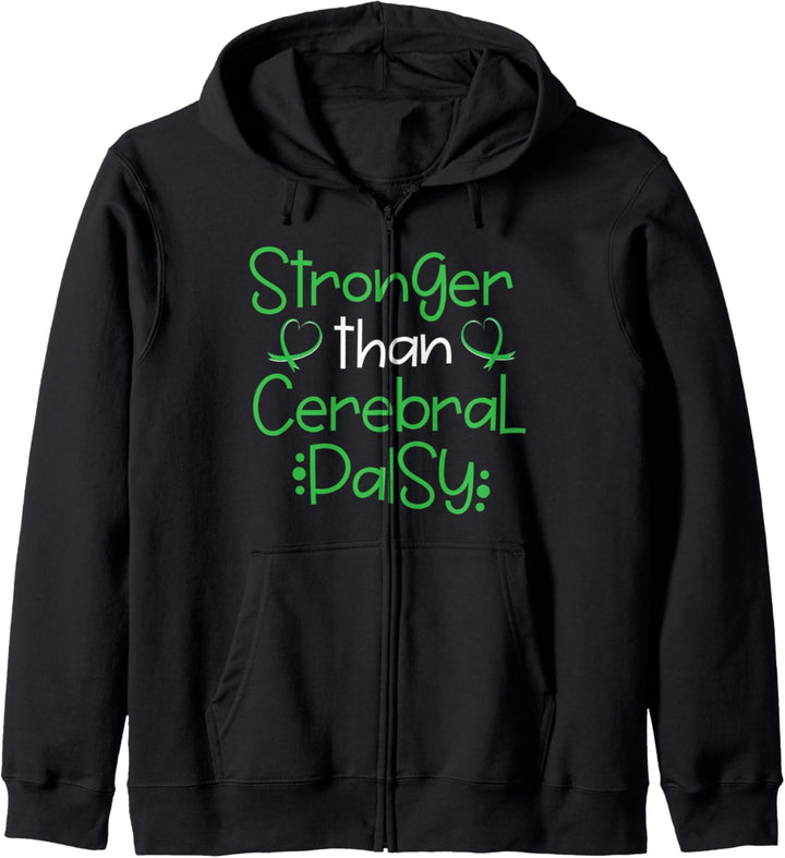 Cerebral Palsy Stronger Green Ribbon CP Awareness Kapuzenjacke
