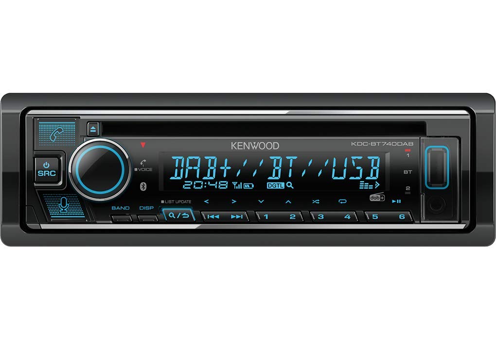Kenwood KDC-BT740DAB - CD-Autoradio mit DAB+ & Bluetooth Freisprecheinrichtung (Alexa Built-in, USB,