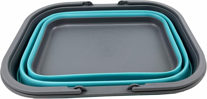 SAMMART 15L Zusammenklappbarer Korb mit Griff - Tragbarer Picknickkorb/Krater für den Aussenbereich