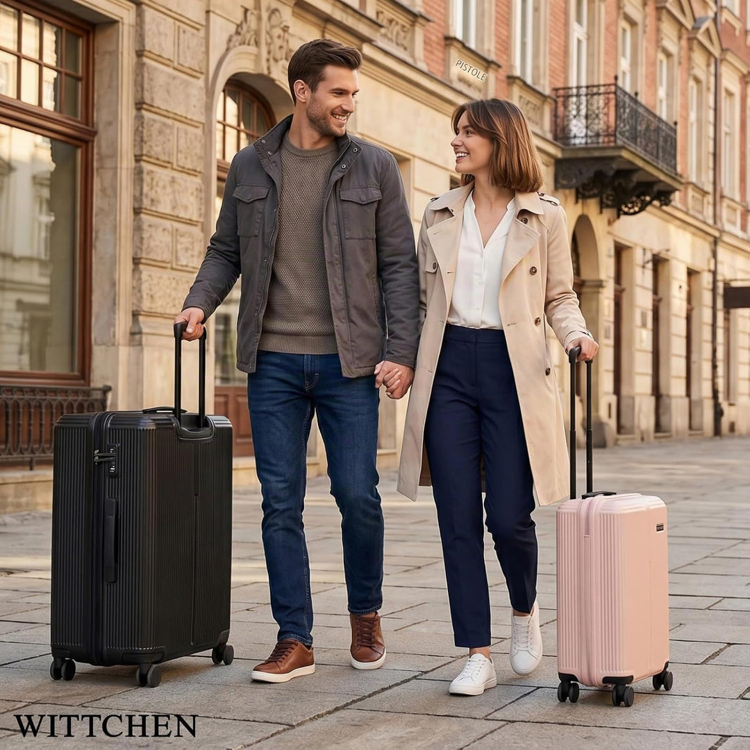 WITTCHEN Stripes Line | Kabinenkoffer 55 × 39 × 20 cm (M) | Hartschale ABS handgepäck Koffer 36 l, 4