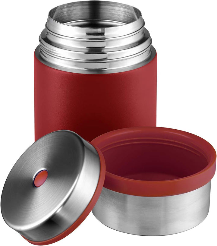 Esbit Thermobehälter Sculptor für Essen - Warmhaltebehälter 750 ml in Burgundy - aus Edelstahl für w