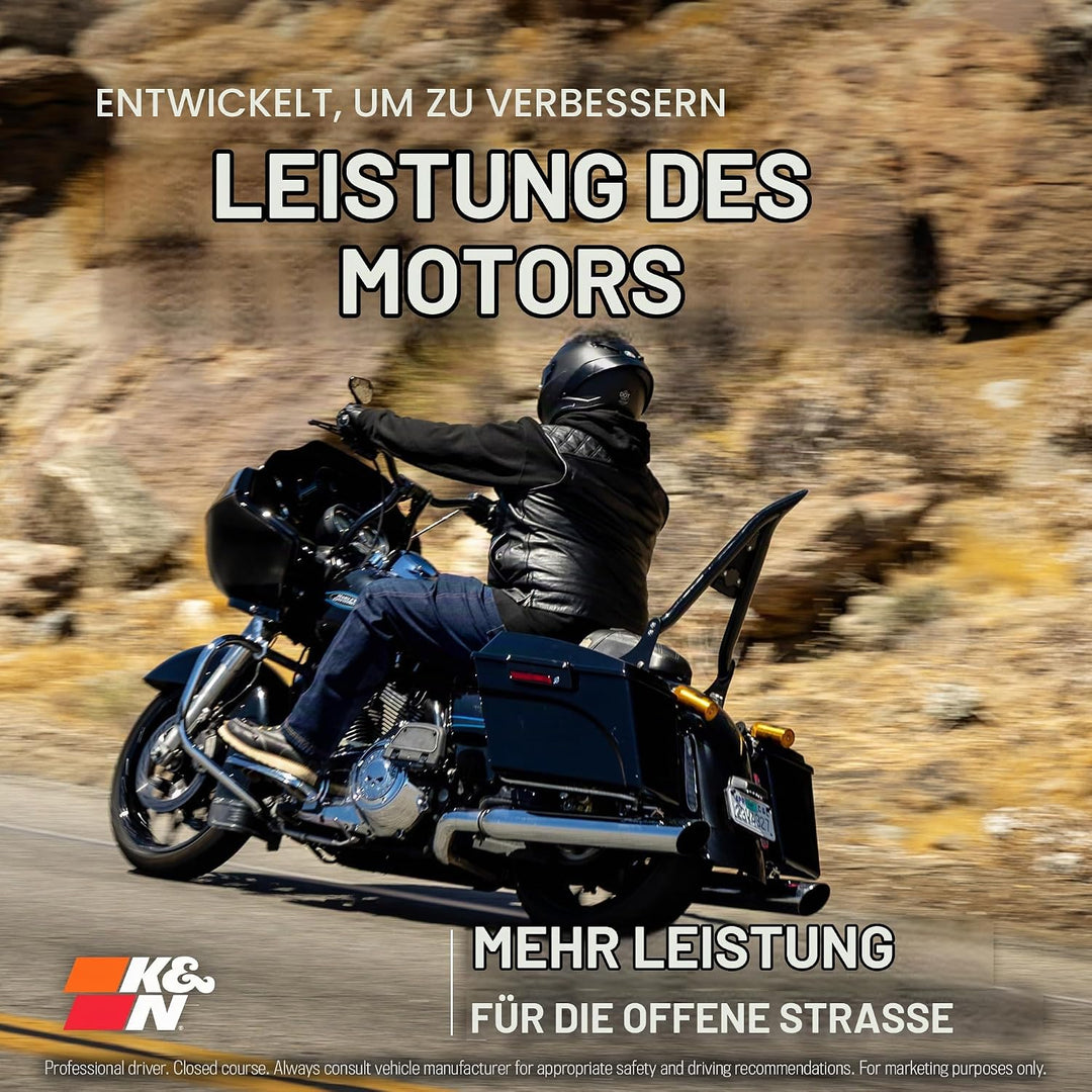 K&amp;N HD-0800 Motorrad Tauschluftfilter, Rot