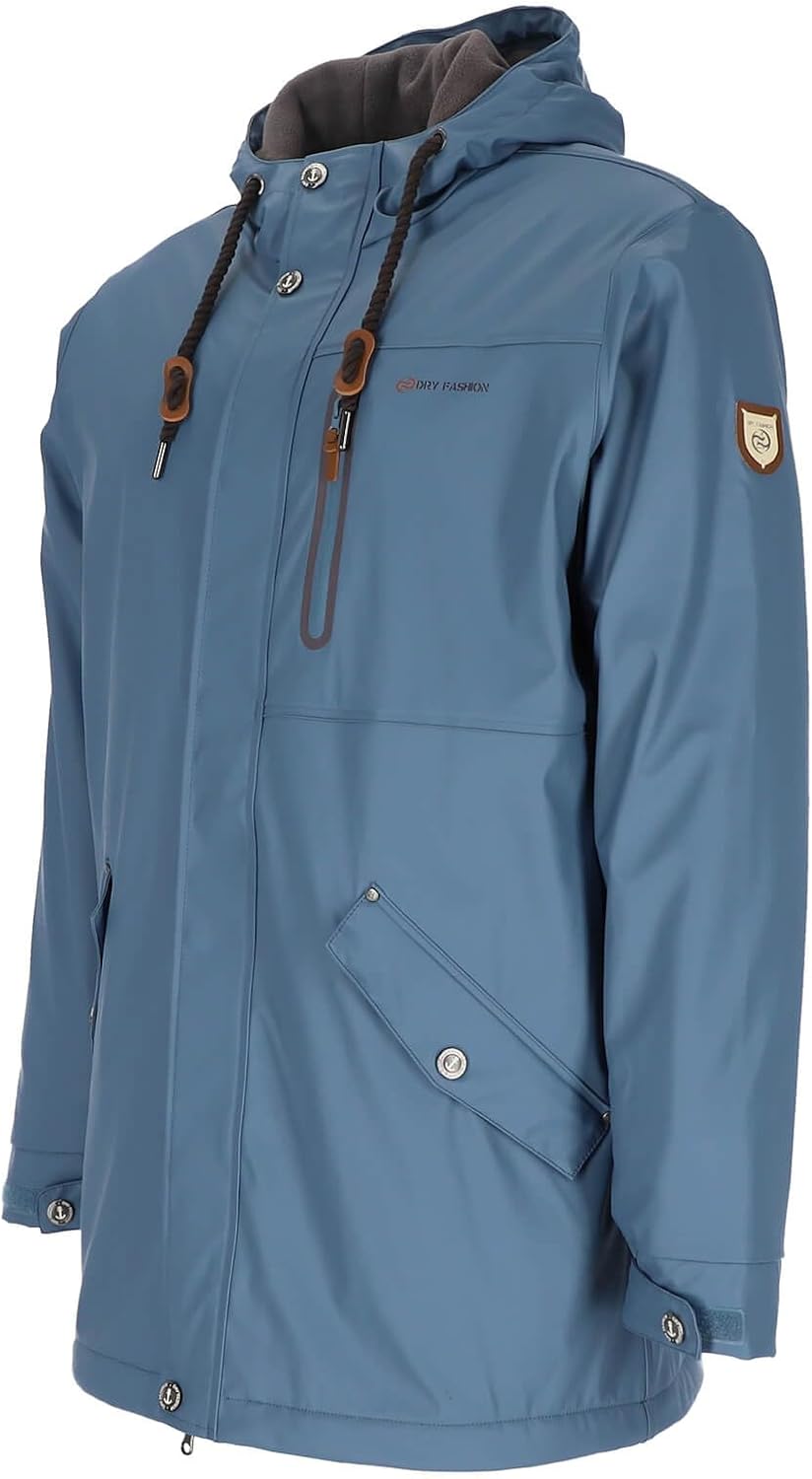 Dry Fashion Herren Regenjacke Bergen - Herrenjacke Regenmantel Männer Jacke Gefüttert Winddicht Wass