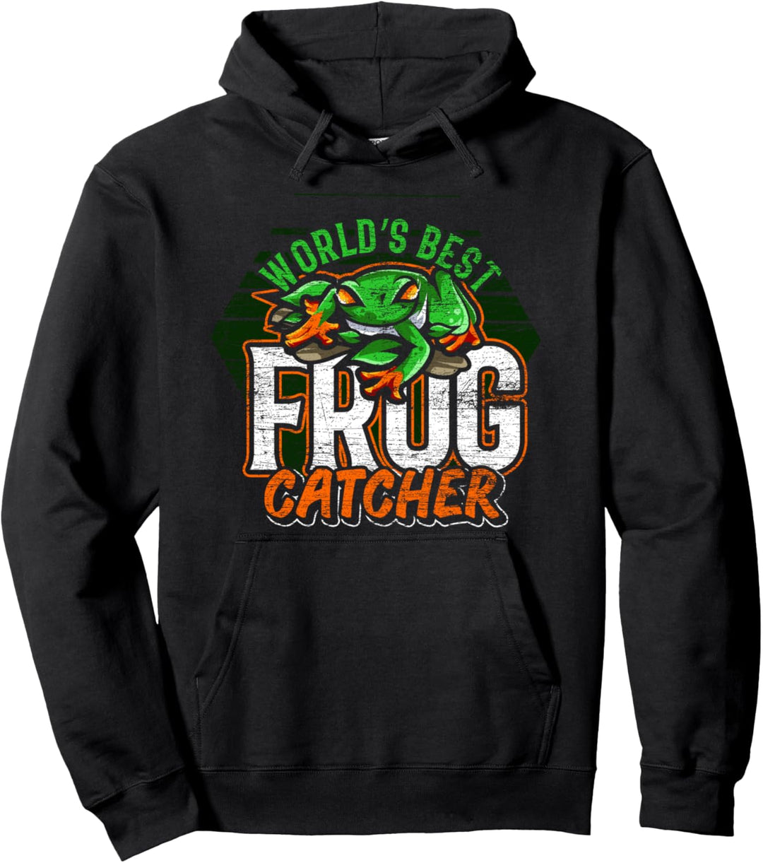 Lustiges Amphibien Fänger Geschenk Frosch Pullover Hoodie