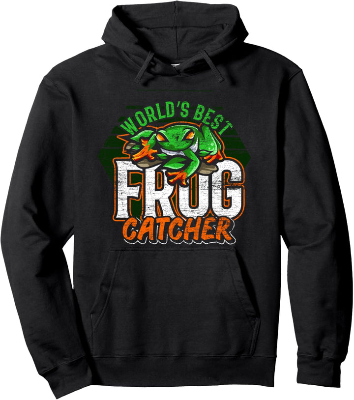 Lustiges Amphibien Fänger Geschenk Frosch Pullover Hoodie