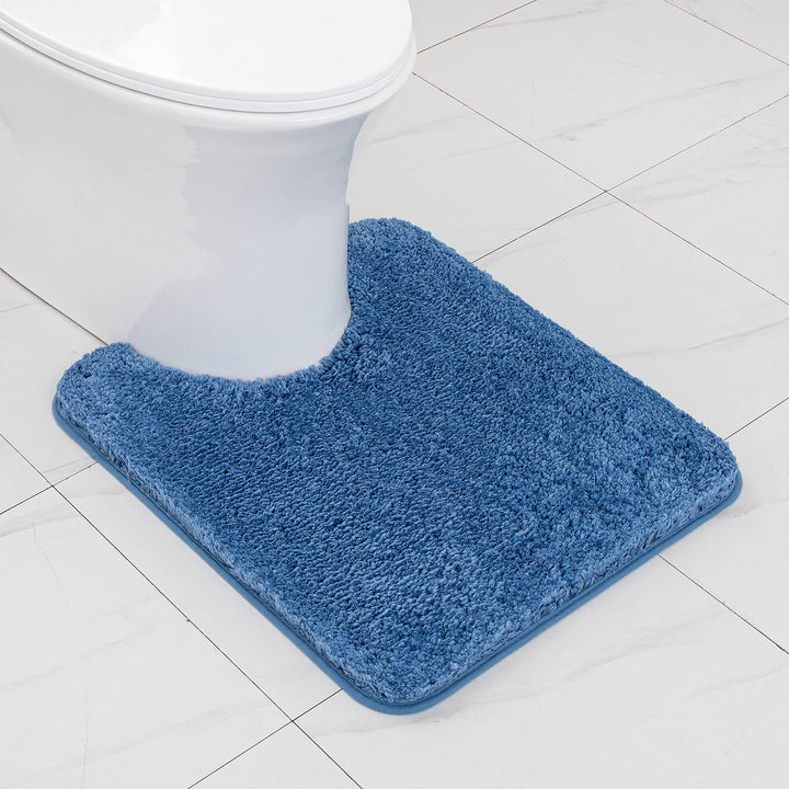 MIULEE Badematte Weiche Badteppich U Förmige Deko Matte rutschfest Fussmatte Flauschig Teppich Wasch