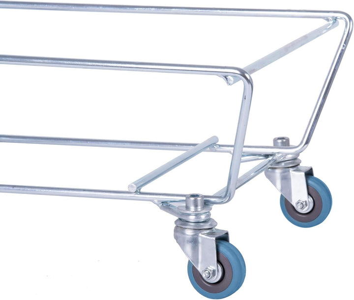 goodsforbusiness GmbH Sammelwagen + 20 Einkaufskörbe blau Korbstapelwagen 22 Liter | Rollwagen für K