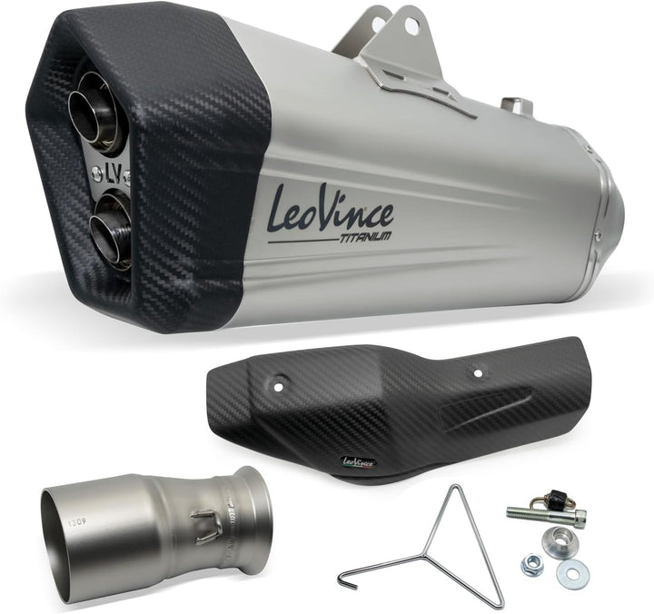 Endschalldämpfer/Auspuffanlage LeoVince SLIP-ON SBK LV-12, Titanium, Carbon Kappe, mit Zulassung für