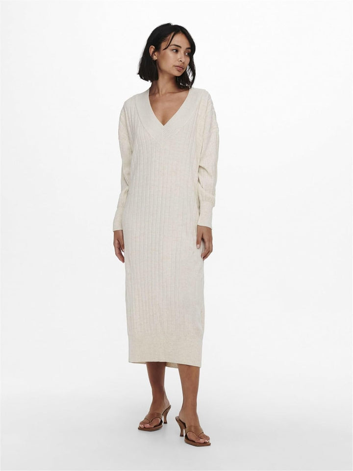 ONLY Female Strickkleid Onlnew Langes Kleid XS Pumice Stone 1, XS Pumice Stone 1