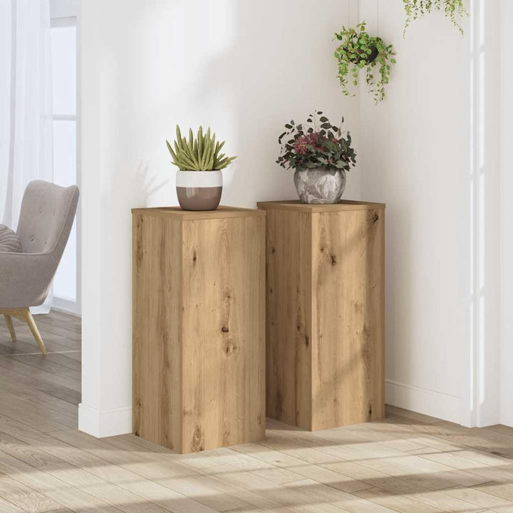 vidaXL Pflanzenständer 2 Stk., Blumenständer Hohle Konstruktion, Dekosäule Podest für Pflanzen Dekoa