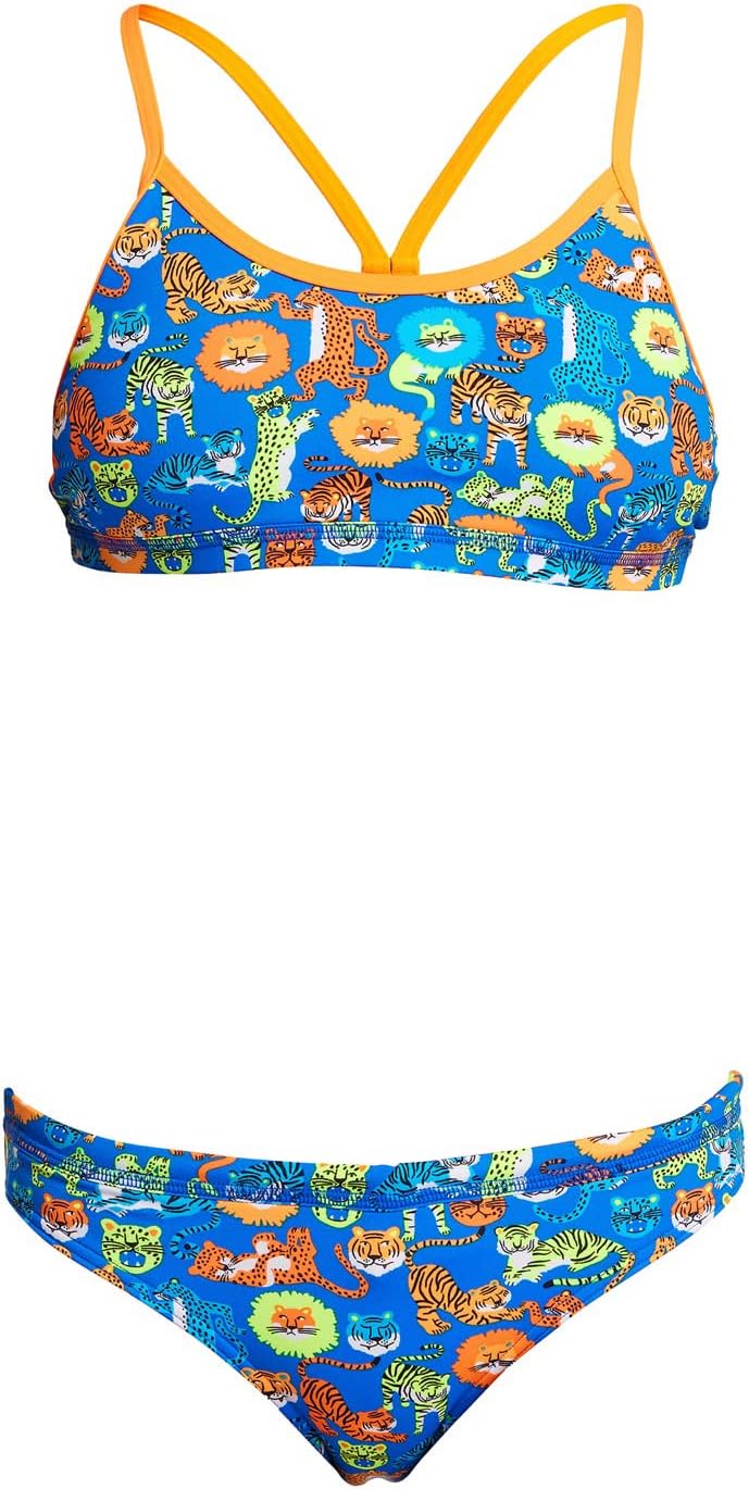 Funkita Bikini Set Racerback Big Cat Bash 176 / AUS 14 (Girl)