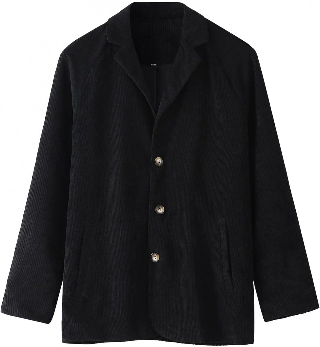 Cordjacke Herren Cord Jacke Revers Strickjacke Winter Übergangsjacke Langarm Warme Winterjacke Casua