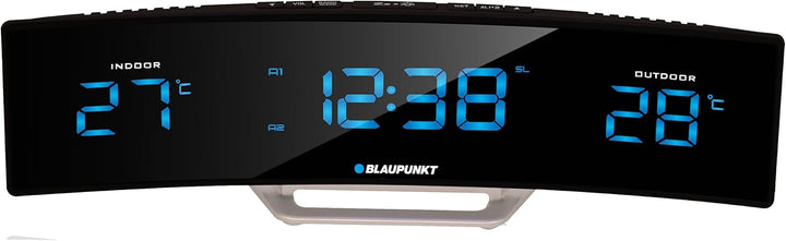 Blaupunkt CR12BK Radiowecker mit LED-Display, Temperatur Innentemperatur Aussentemperatur Uhrzeit We
