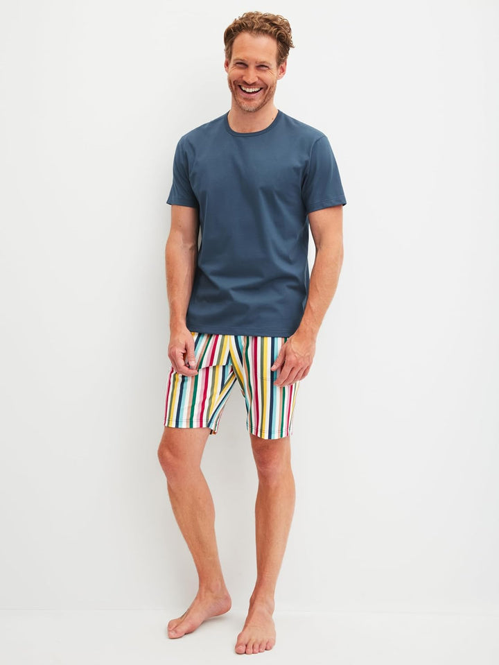 CALIDA Herren Rmx Sleep Shorts Hose (1er Pack) 46-48 Cream Gold, 46-48 Cream Gold