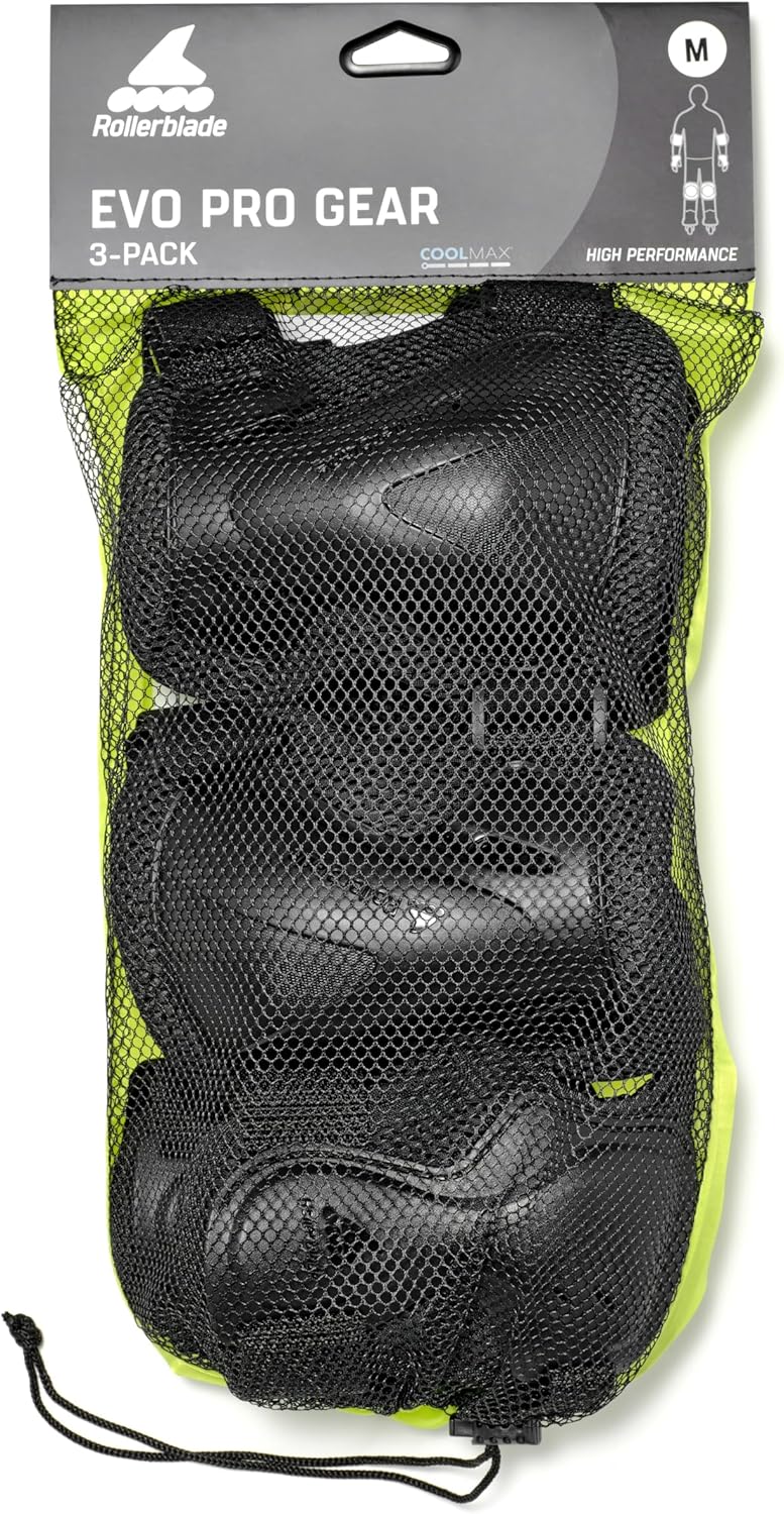 Rollerblade Unisex – Erwachsene Evo Gear 3 Beschützer XL Schwarz, XL Schwarz