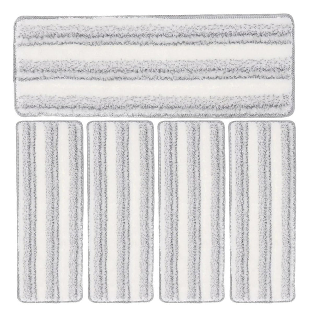 Mikrofaser Wischmopp Ersatzpads 5 Stück, Selbstklebend, Weiss
