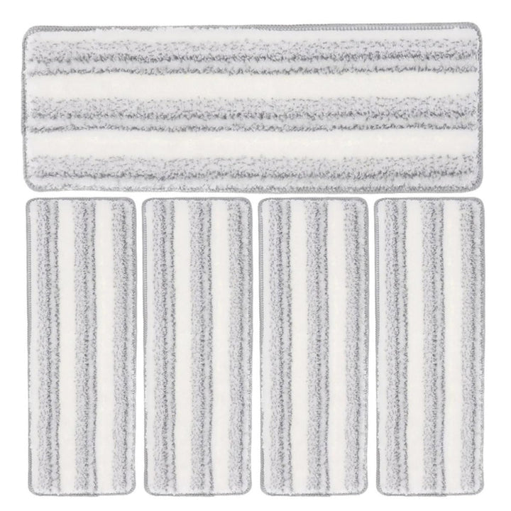 Mikrofaser Wischmopp Ersatzpads 5 Stück, Selbstklebend, Weiss