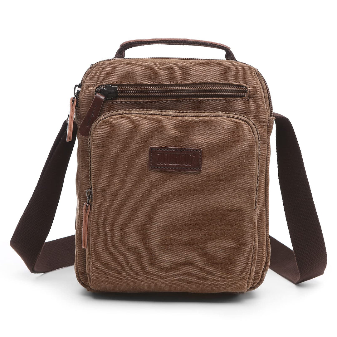 DORRISO Mode Herren Umhängetasche Leinwand Schultertasche Klein Schultertaschen Leicht Kuriertasche