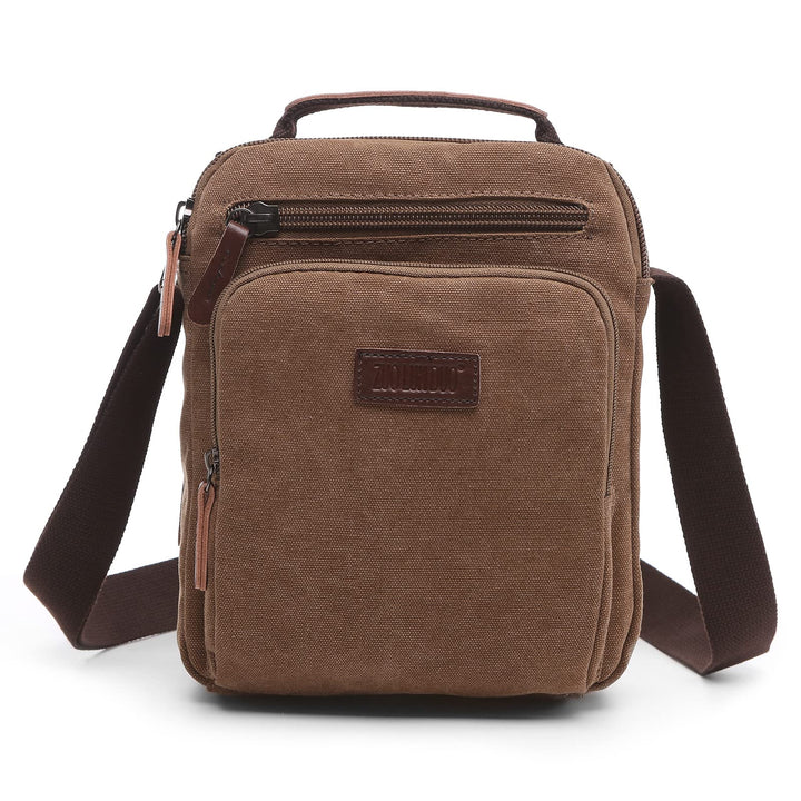 DORRISO Mode Herren Umhängetasche Leinwand Schultertasche Klein Schultertaschen Leicht Kuriertasche