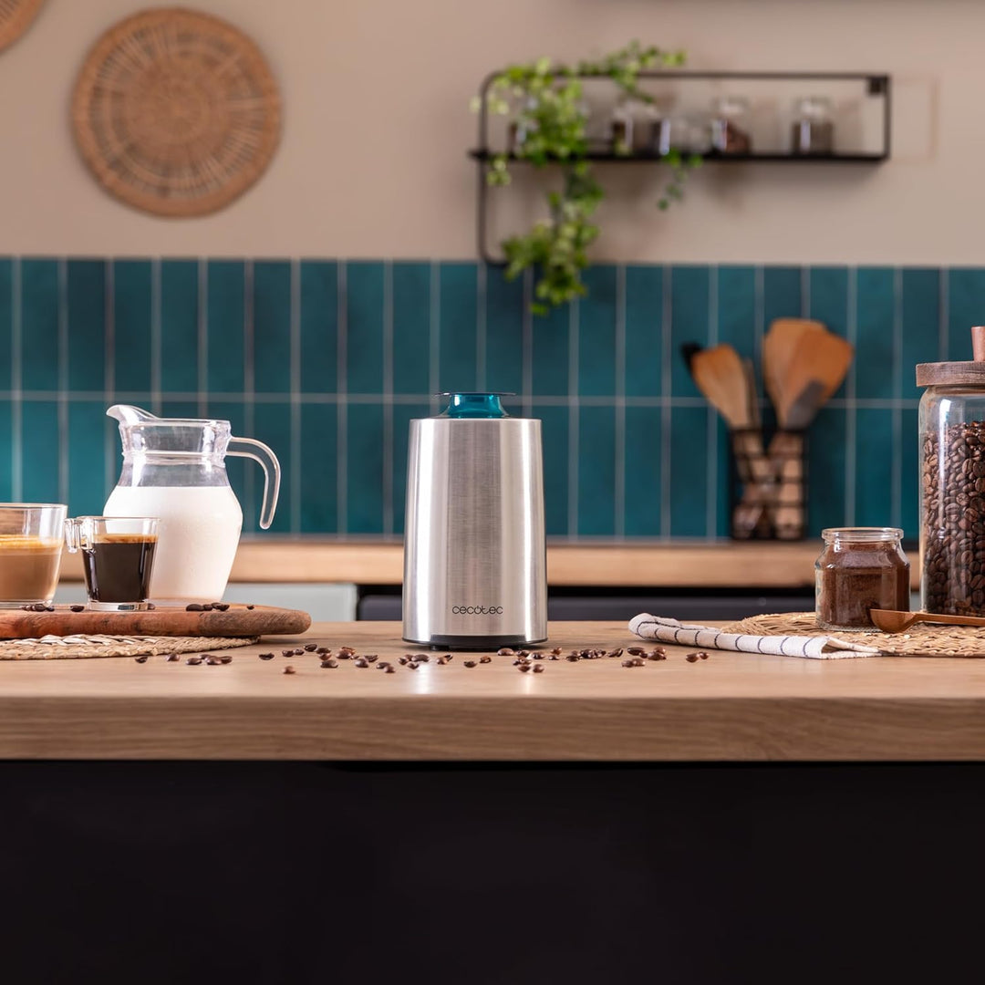 Cecotec Kaffee- und Gewürzmühle Titanmill 400 Steel, Leistung 200 W, Edelstahlklinge, Fassungsvermög
