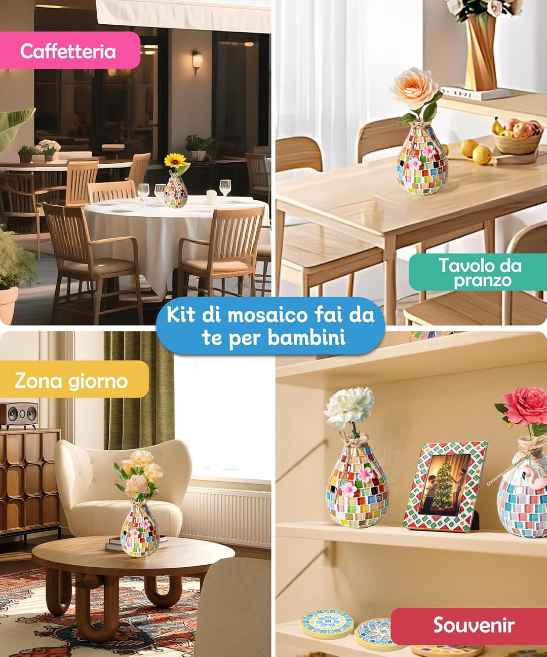 Daity Mosaik bastelset Kinder 7 8 6 10 9 11 Jahre Geschenk Mädchen 6-12 Jahre Mosaik Bastelset Erwac