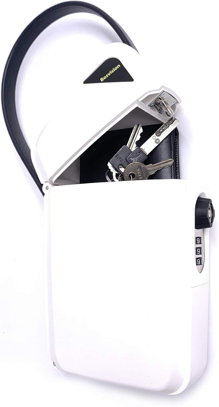 Bosvision Tresor Box Tragbare/Schliessfach Tragbare, Schlüsselbox, Schlüsseltresor, Schlüsselsafe Si