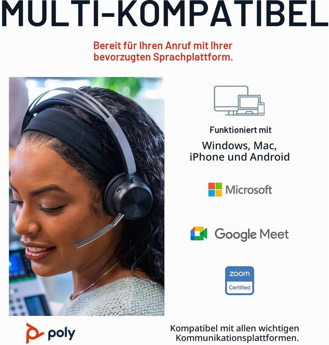 HP Poly Voyager Focus 2 USB-C-C Headset WW Typ C