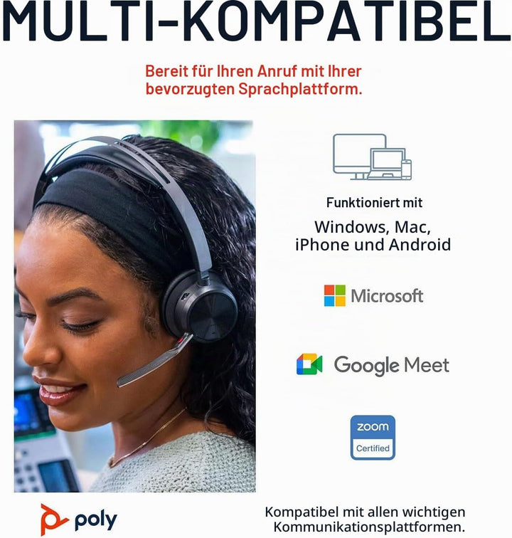 HP Poly Voyager Focus 2 USB-C-C Headset WW Typ C