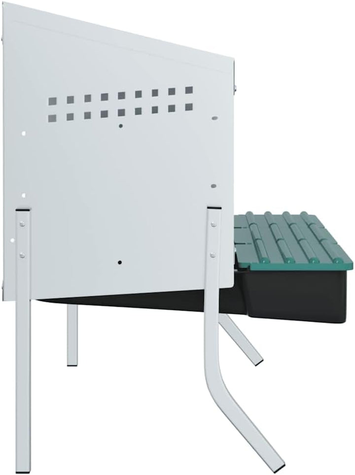 Hühner-Nistkasten mit 4 Fächern aus verzinktem Stahl, höhenverstellbare Beine, wetterfest, für Geflü