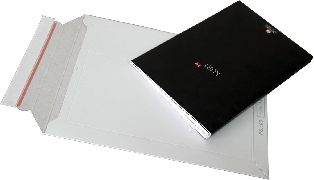 Versandtaschen weiss Vollpappe Karton für DIN A5-250x175mm- bis 50mm Füllhöhe (PS.101) (100)