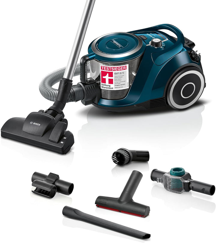 Bosch Staubsauger beutellos Serie 6 ProFamily BGC41XFMLY, ideal für Allergiker, Hygiene-Filter, 10 J