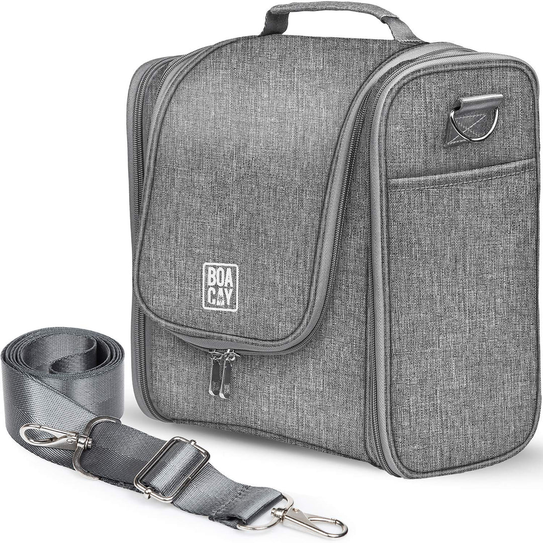 BOACAY Extra Grosse Kulturbeutel für Damen, Herren, Kinder, Kulturtasche (X-large) Quartz Gray, (X-l