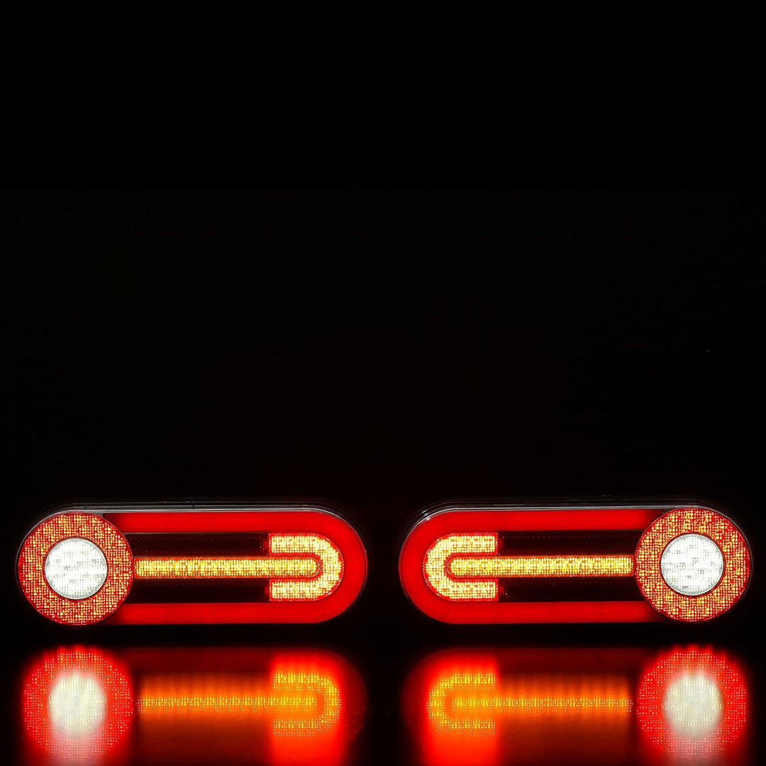 D-TECH 2Pcs LED-Anhänger Rücklicht, Bremslicht, Rückfahrnebelscheinwerfer, Neon-Effekt Rücklicht, dy