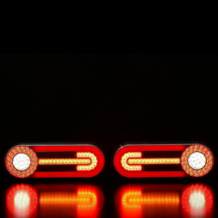 D-TECH 2Pcs LED-Anhänger Rücklicht, Bremslicht, Rückfahrnebelscheinwerfer, Neon-Effekt Rücklicht, dy