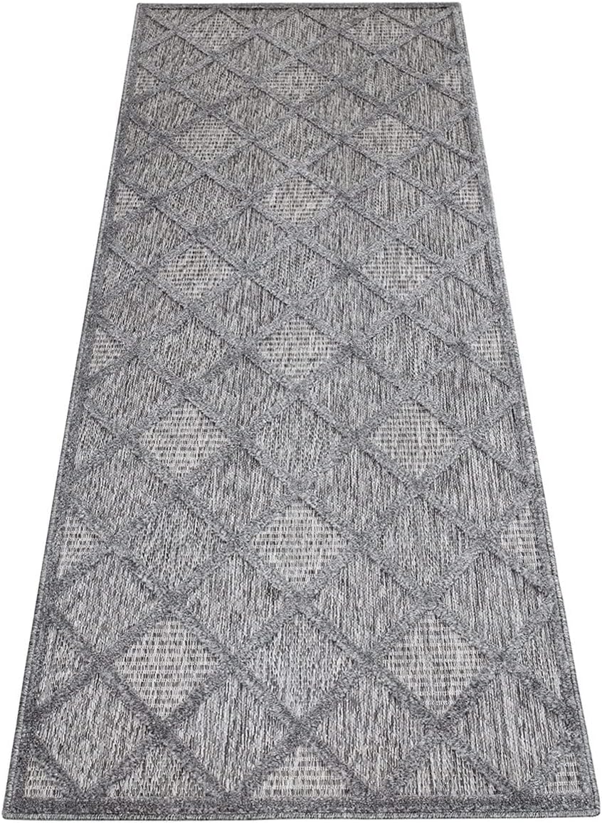 In-& Outdoor Teppich - Läufer 80x250 cm - für Innen-& Aussenbereich - Wetterfest Balkon-Teppich, Ter
