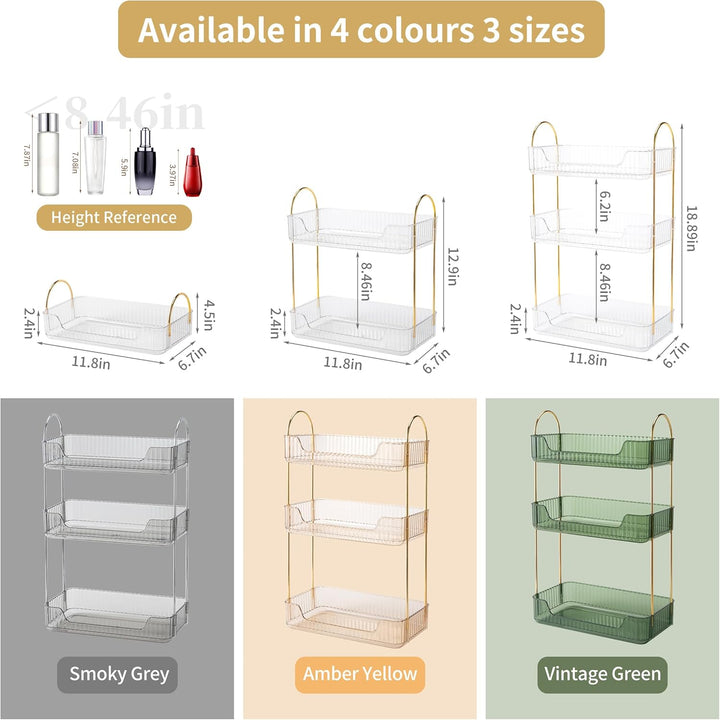 LEIKOSUP Makeup Organizer, Kosmetik Organizer 3 Ebenen, Cosmetics Beauty Organizer, Skincare Organiz