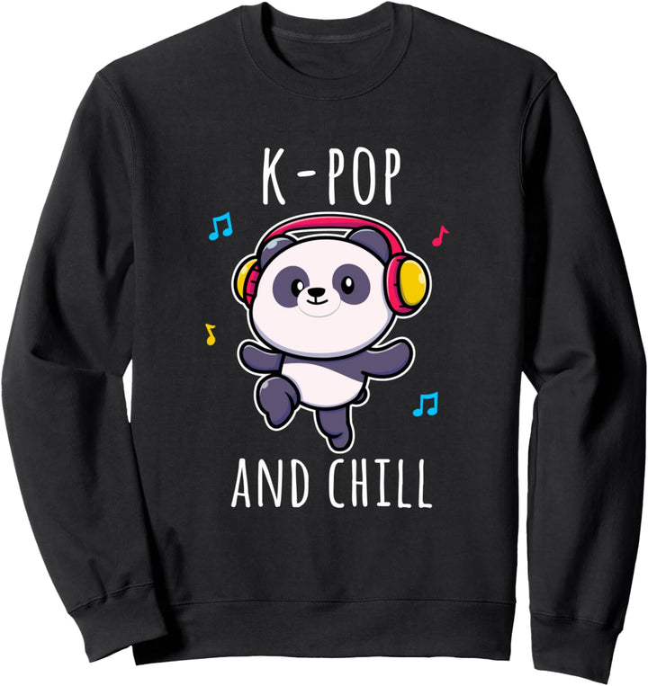 K-Pop and Chill K-Pop süsser Kawaii Panda Sweatshirt