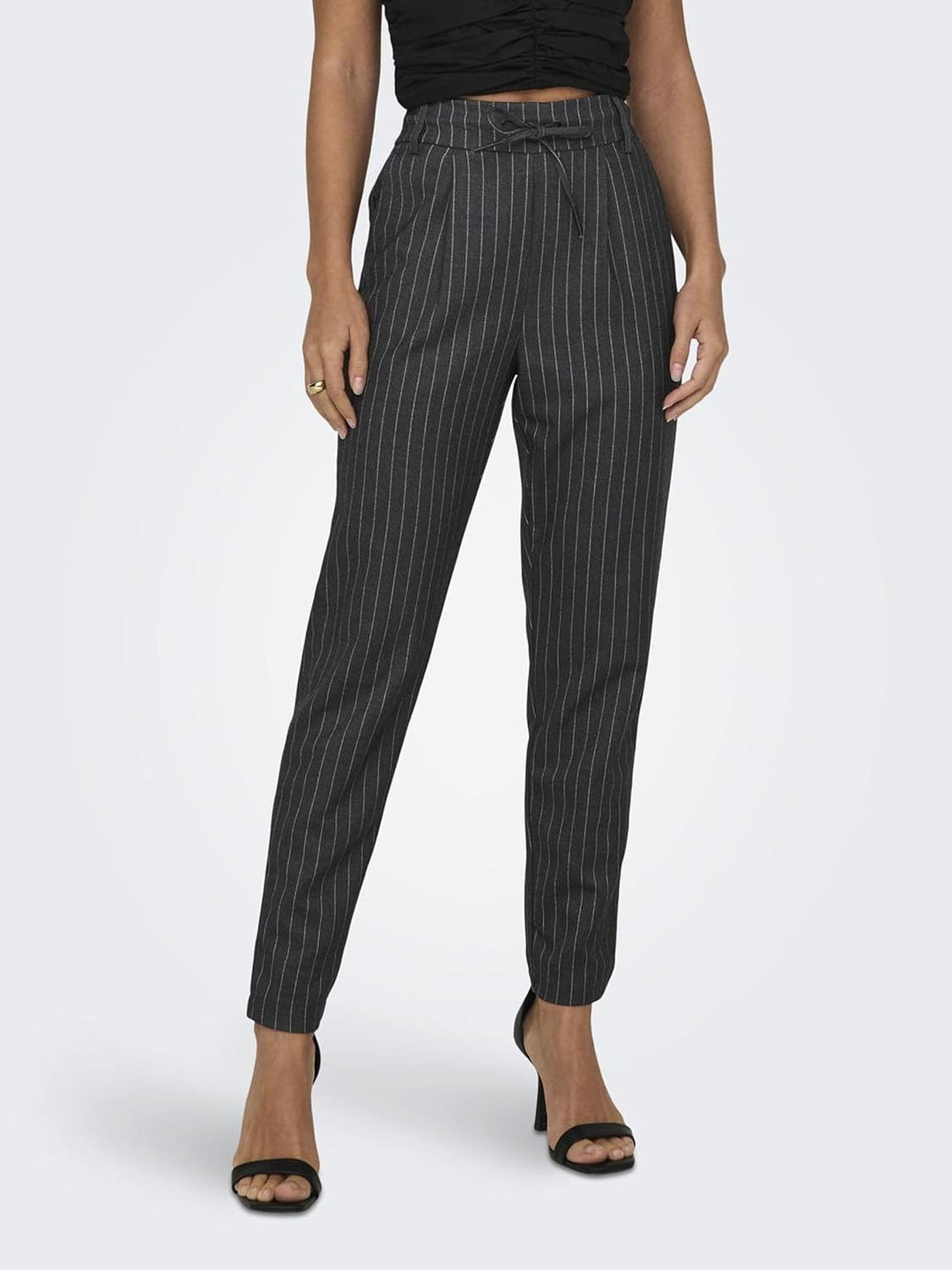 ONLY Female Klassische Hose Normal geschnitten Mittlere Taille Hose XS / 34L Dark Grey Melange, XS /