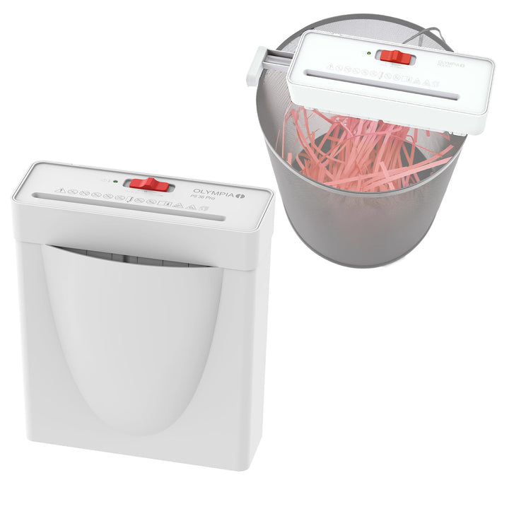OLYMPIA PS 36 Pro Aktenvernichter | Papierschredder mit Streifenschnitt 6 mm | Schredder Aktenvernic