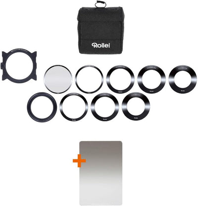 Rollei Mark II Filterhalter Starter Kit I Steckfiltersystem für 100mm Rechteckfilter, inkl Soft GND8