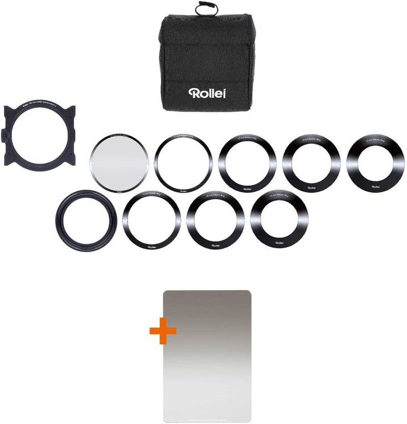 Rollei Mark II Filterhalter Starter Kit I Steckfiltersystem für 100mm Rechteckfilter, inkl Soft GND8