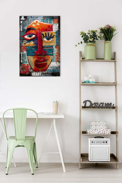 KunstLoft Metallbild 3D | 100% HANDGEFERTIGT | 60x90x6cm | Wandbild Metall Deko 'Colourful Joy' | Ge