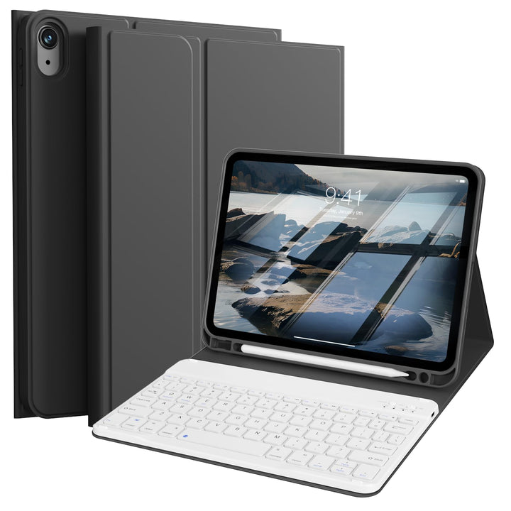 Hülle mit Tastatur für iPad A16 11 Generation 2025 (11 Zoll), iPad 10 Generation 2022 (10.9 Zoll) mi