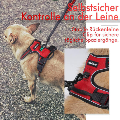 rabbitgoo Hundegeschirr Mittelgrosse Hunde Anti Zug Geschirr Hund mit Kontrolle No Pull Verstellbar