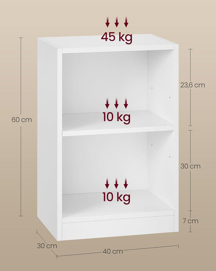 VASAGLE Custos Collection – Nachttisch mit offenen Fächern, Beistelltisch mit verstellbarem Regal, d