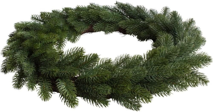 künstlicher Tannenkranz auf Reisig, Durchmesser ca. 55 cm, Farbe: dunkelgrün, 55 cm