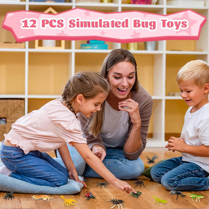 Forscherset für Kinder ab 4, Entdecker Set mit Insekten Beobachtungsbox, Lupenglas Kinder, Insektenf